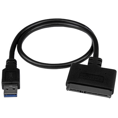 [USB312SAT3CB] Cable adaptador USB 3.1 StarTech.com (10 Gbps) a SATA para unidades de disco - Controlador de almacenamiento - 2.5&quot;, 3.5&quot; - SATA 6Gb/s - 600 MBps - USB 3.1 (Gen 2) - negro