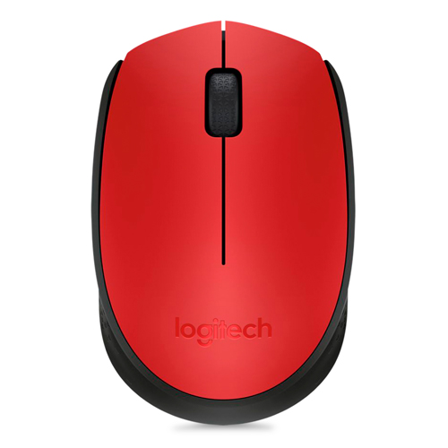 [910-004941] Mouse Inalámbrico para Computadora Logitech M170 color rojo/negro