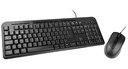 Combo de Teclado y Mouse Alámbricos Xtech en Español Negro