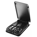 Estuche portátil multifuncional para almacenamiento con cable Tipo C 29cm Negro