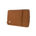 Funda para portátil 15.6" Poliéster, Marrón, Con bolsillo.