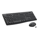 Combo de teclado y mouse Logitech MK295 Silent - inalámbrico - 2.4 GHz - grafito