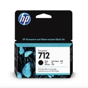 Tinta HP Negro (712) 38ml. para DesignJet Studio, T210, T230, T250, T630, T650210, T230, T250, T630, T650