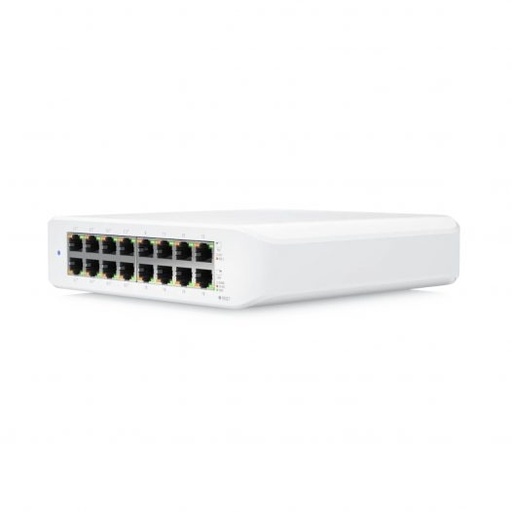 [USW-Lite-16-POE] Ubiquiti UniFi Switch Lite USW-Lite-16-POE - Conmutador - Gestionado - 16 x 10/100/1000 (8 PoE+) - sobremesa, montaje en pared - PoE+ (45 W)