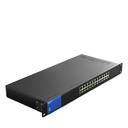 Conmutador Linksys Business LGS124P - sin gestionar - 12 x 10/100/1000 (PoE+) + 12 x 10/100/1000 - montaje en rack - PoE+ (120 W) - ca 100/230 V