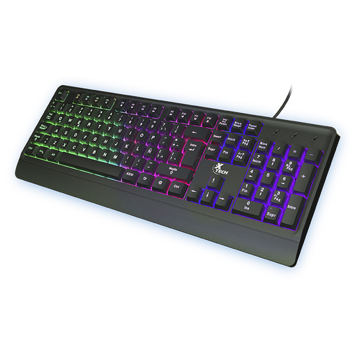 [XTK-505S] Teclado Xtech - cableado - español - USB - Black - Gaming  LED XTK-505S
