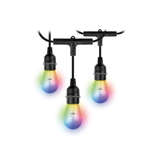 [NHB-O100] Guirnalda de luces inteligentes Nexxt Solutions Connectivity - RGB 24 Bulbs/48ft
