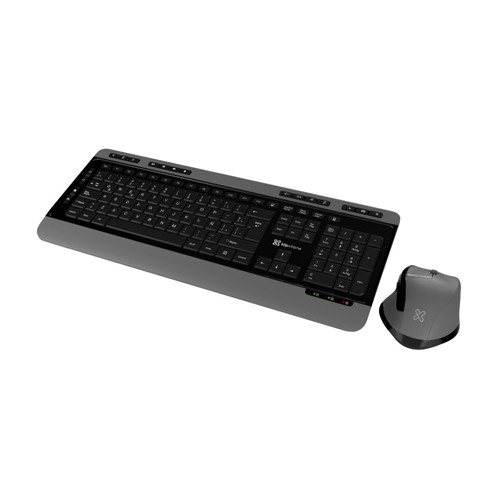 [KBK-520] Set de teclado y mouse Klip Xtreme - Wireless - 2.4 GHz - Black and gray - español