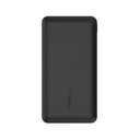 Belkin - Cargador portátil - 10000 mAh - 15 vatios - 3 conectores de salida (2 x USB, 24 pin USB-C) - negro