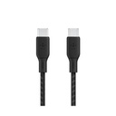 Cable Belkin - 24 pin USB-C (M) a 24 pin USB-C (M) - 2 m - negro - para Apple 10.9-inch iPad Air; Google Pixel 5, Pixel 6; Samsung Galaxy Note20, S21, S21 5G, S22