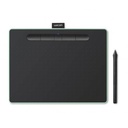 Tableta de lápiz Wacom Intuos  creativa Medium - Digitalizador - 21.6 x 13.5 cm - electromagnético - 4 botones - inalámbrico, cableado - USB, Bluetooth - verde pistacho