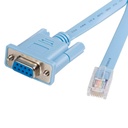 StarTech.com Cable 1,8m para Gestión de Router Enrutador Consola Cisco RJ45 a Serie Serial DB9 Rollover Macho a Hembra Cable serie RJ-45 (M) a DB-9 (H) 1.8 m Color azul para P/N: EC1S952, EC2S952, IES101002SFP